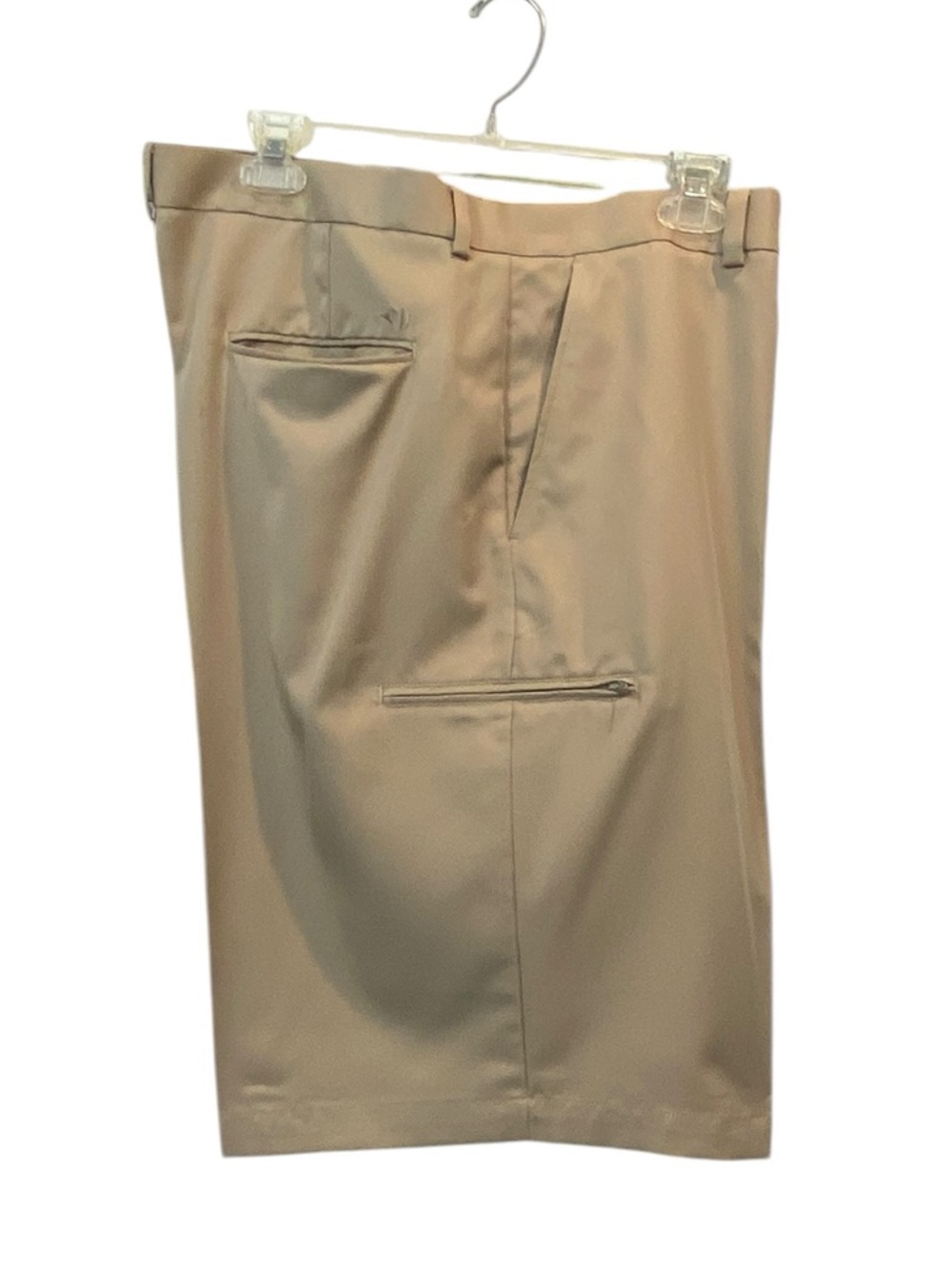 Grand Slam Men's size 38 Light Tan Flat-Front Performance Golf Shorts